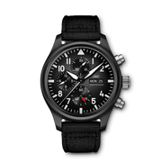IWC Pilot’s Watch Chronograph TOP GUN IW389101 - cassa ceramica nera - cinturino tessuto nero - quadrante nero con cronografo e datario
